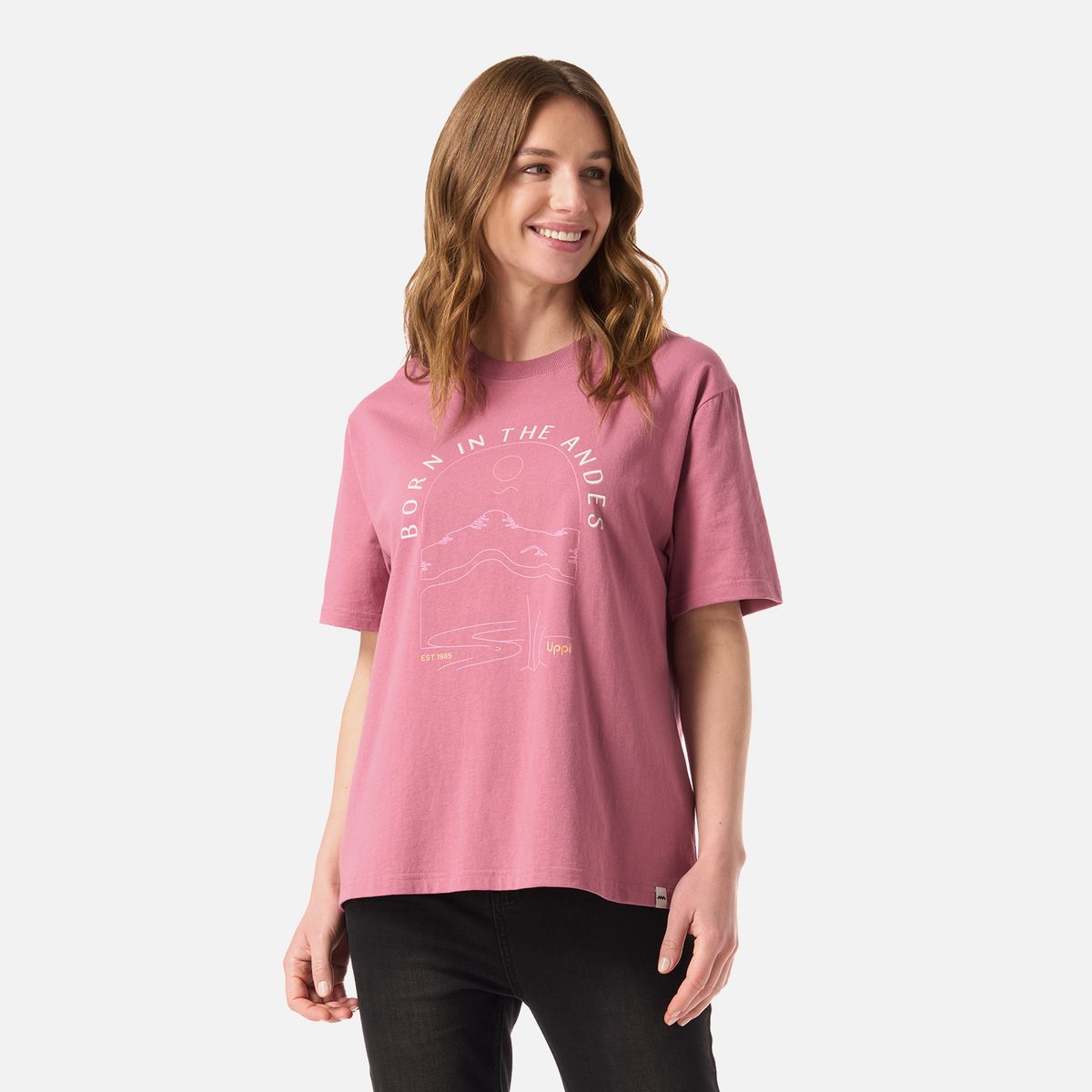 LIPPI - Polera Mujer Logo Lippi T-shirt Rosa Oscuro Lippi