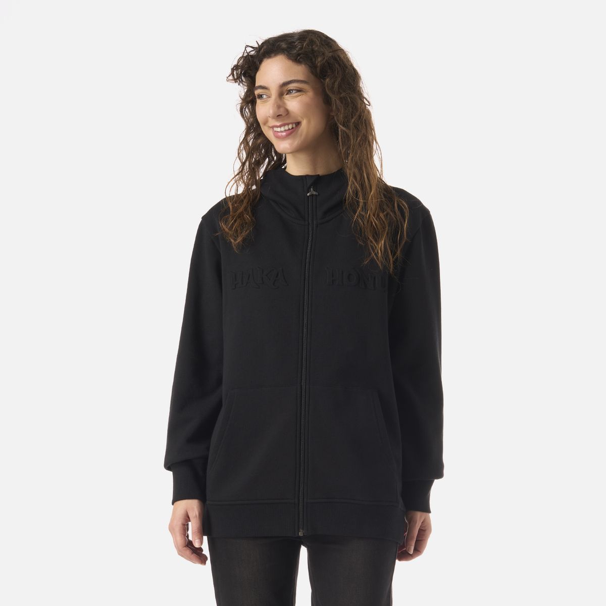 HAKA HONU - Polerón Mujer Motomami Full Zip Negro Haka Honu