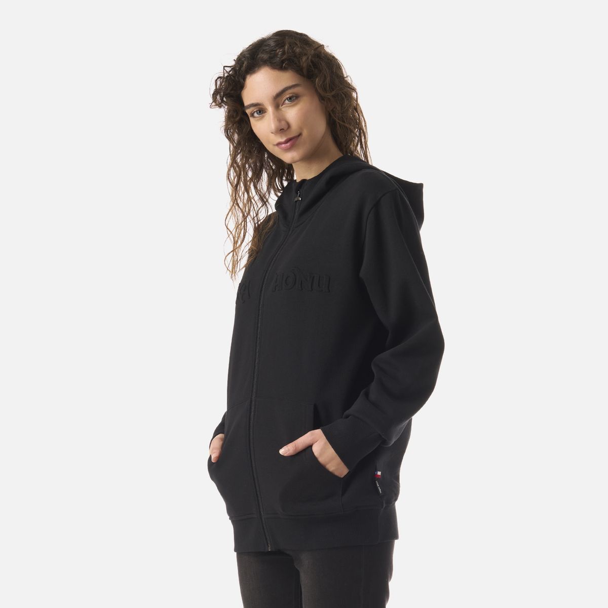 HAKA HONU - Polerón Mujer Motomami Full Zip Negro Haka Honu