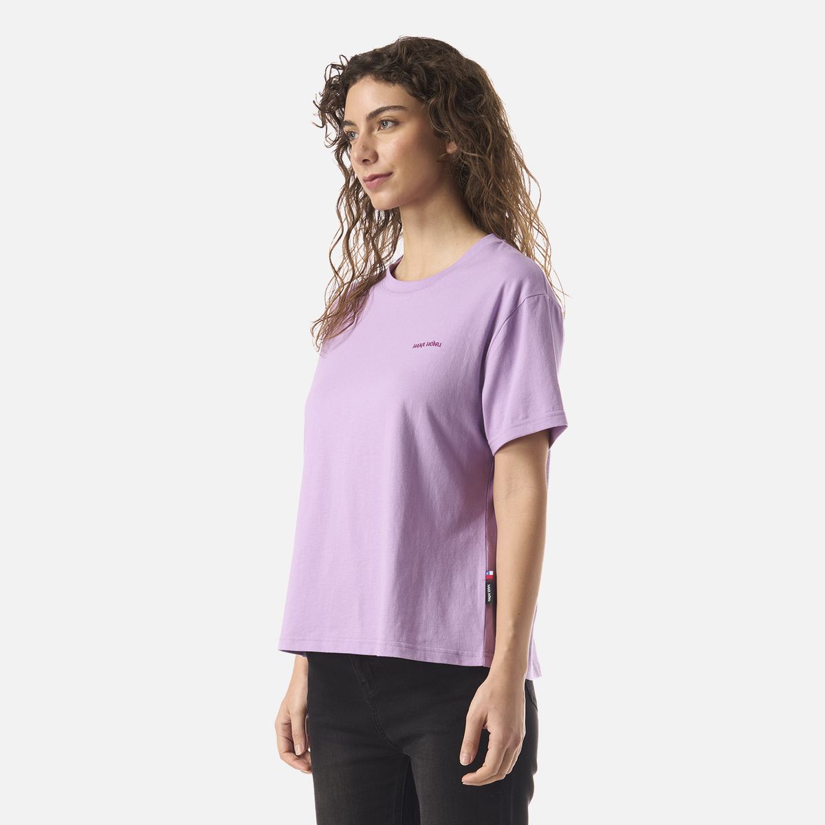 HAKA HONU - Polera Mujer Polo Lila Haka Honu