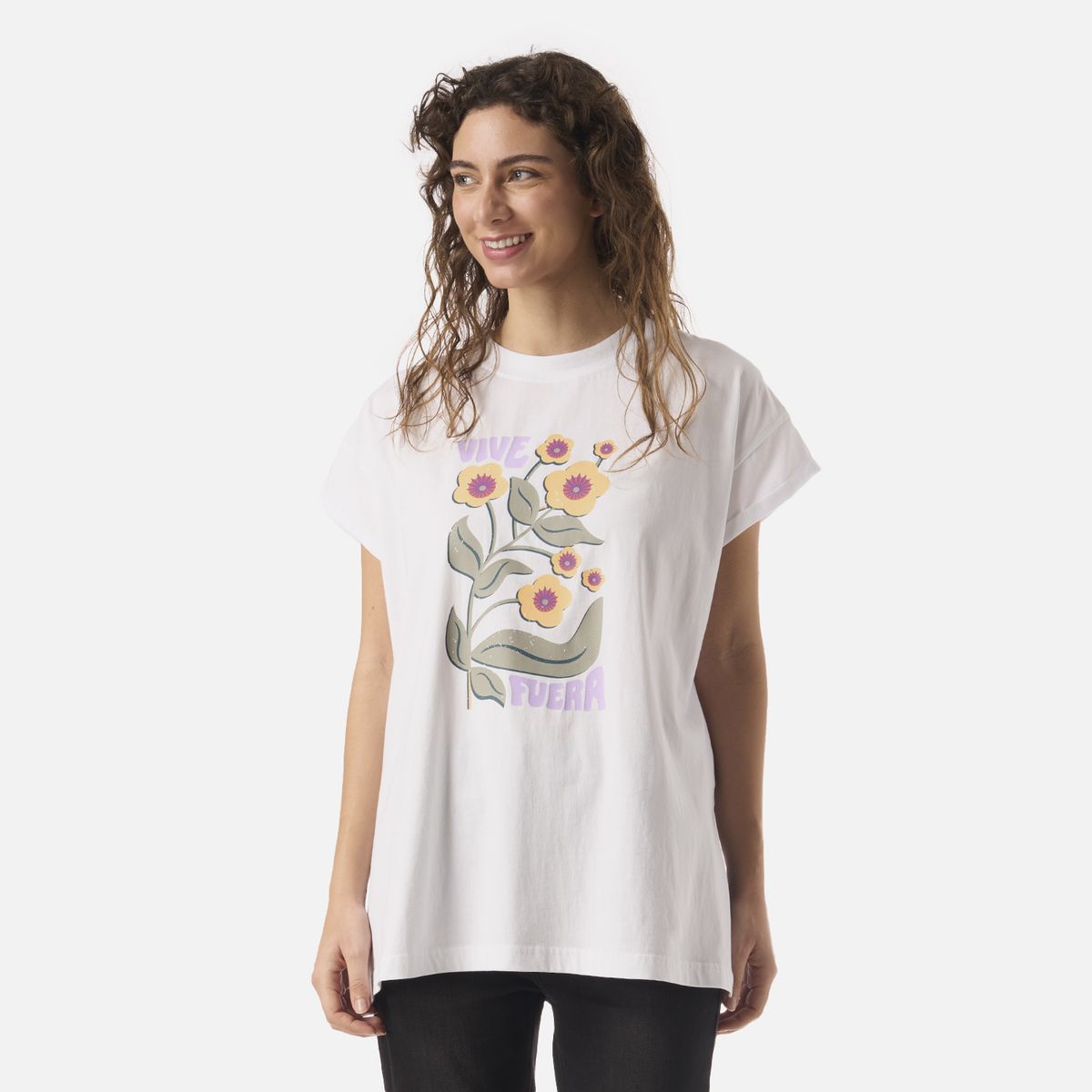 HAKA HONU - Polera Mujer Garza Blanco Haka Honu