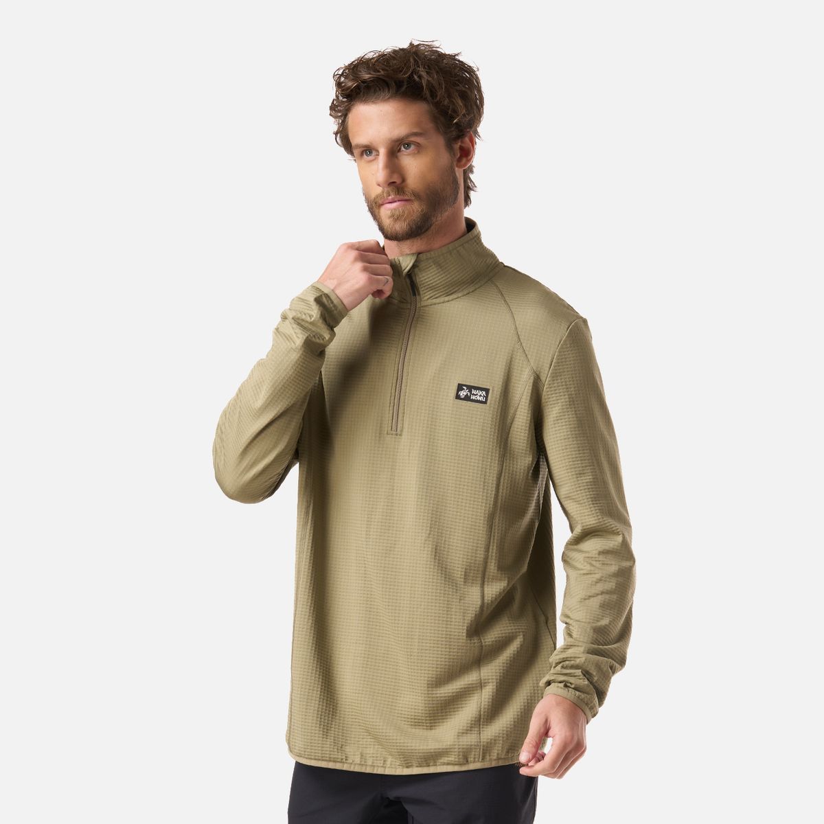 HAKA HONU - Polerón Hombre Taina Verde Oliva Haka Honu