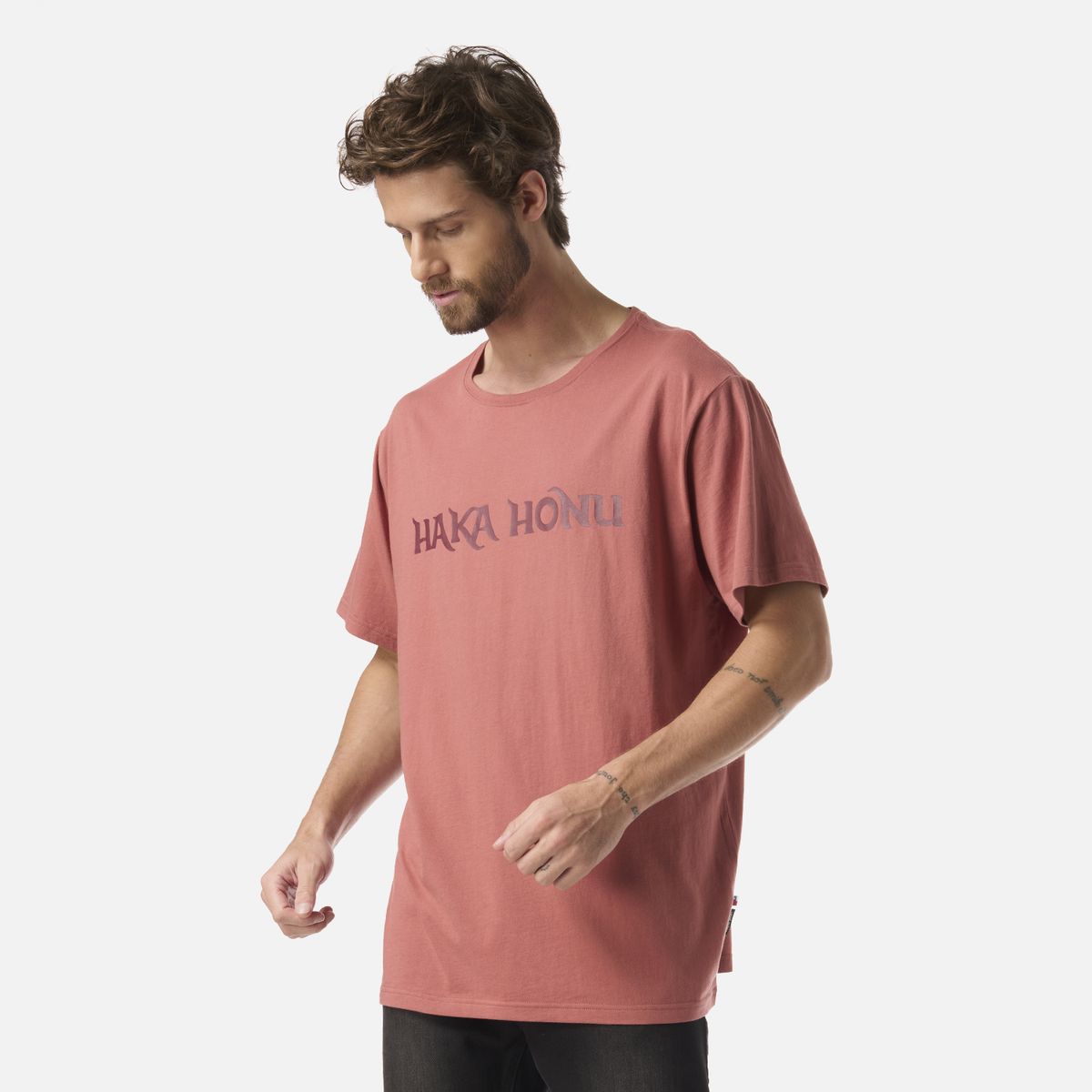 HAKA HONU - Polera Hombre Logo Terracota Claro Haka Honu