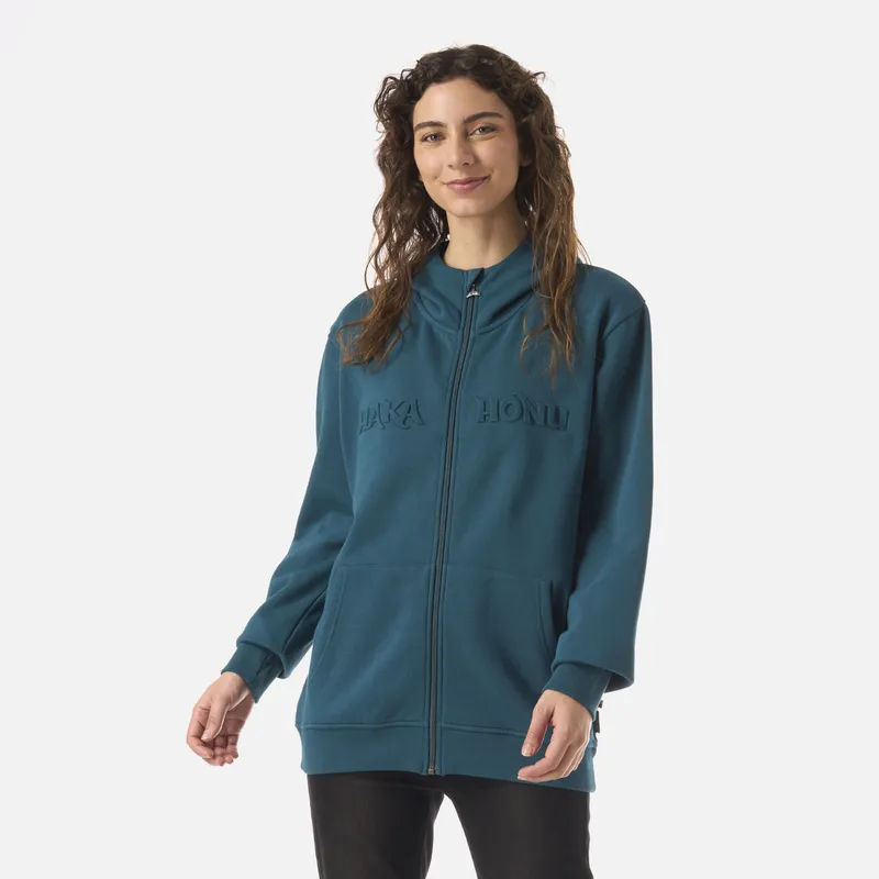 HAKA HONU - Polerón Mujer Motomami Full Zip Petroleo Oscuro Haka Honu