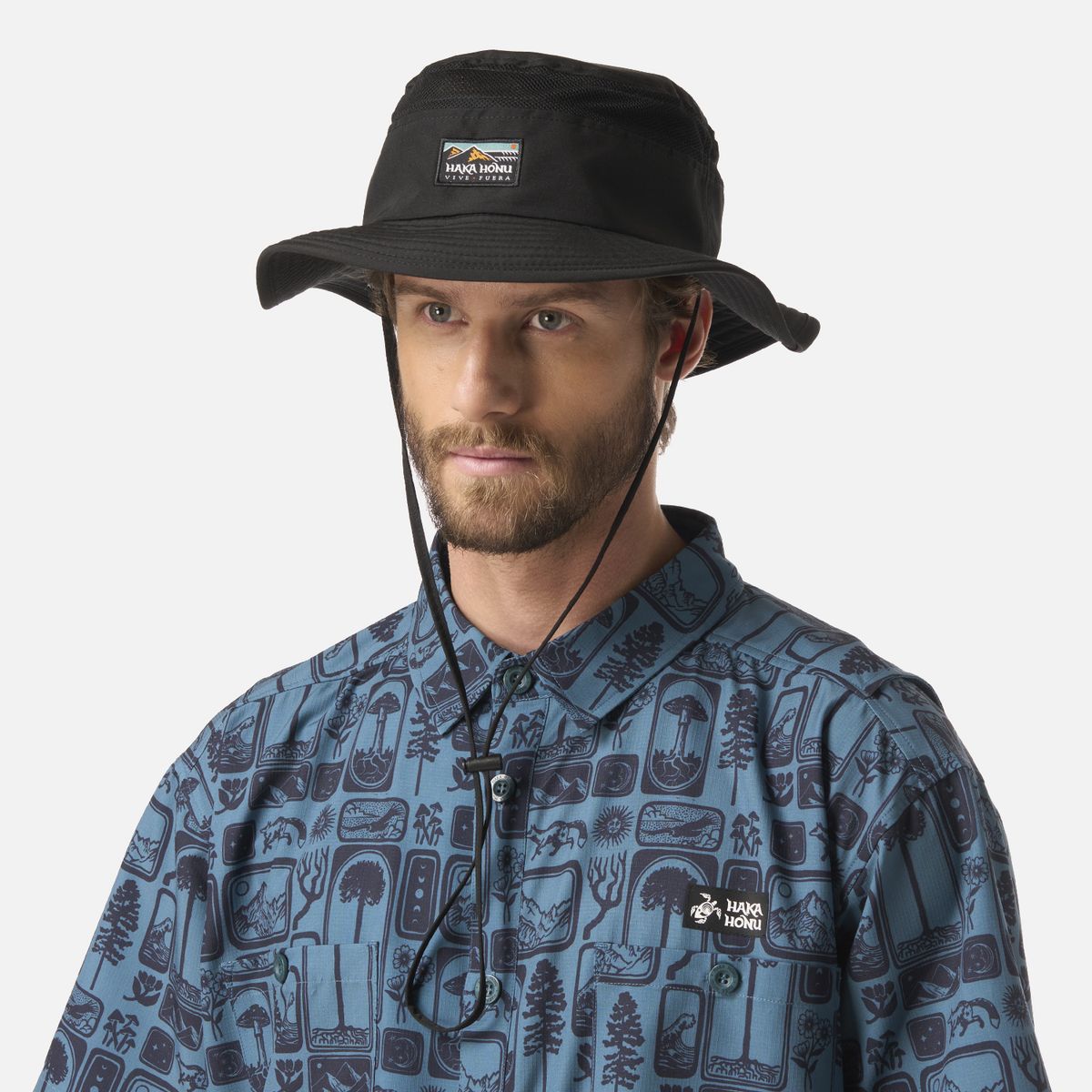 HAKA HONU - Sombrero Unisex Pensador Negro Haka Honu