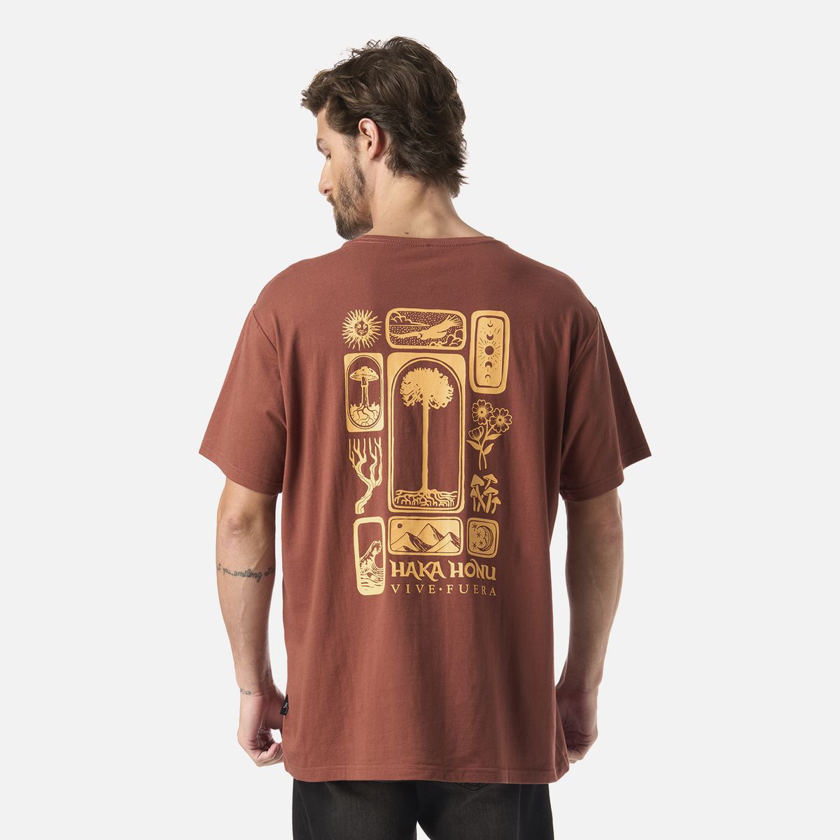 HAKA HONU - Polera Hombre Mosaicos Cafe Haka Honu