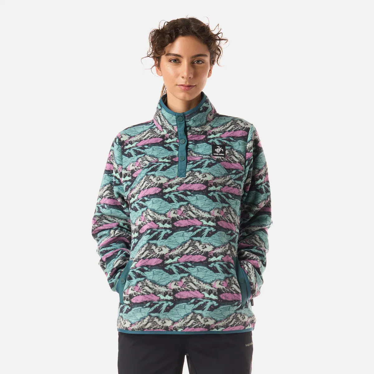 HAKA HONU - Polar Mujer Tokerau Print Petroleo Haka Honu