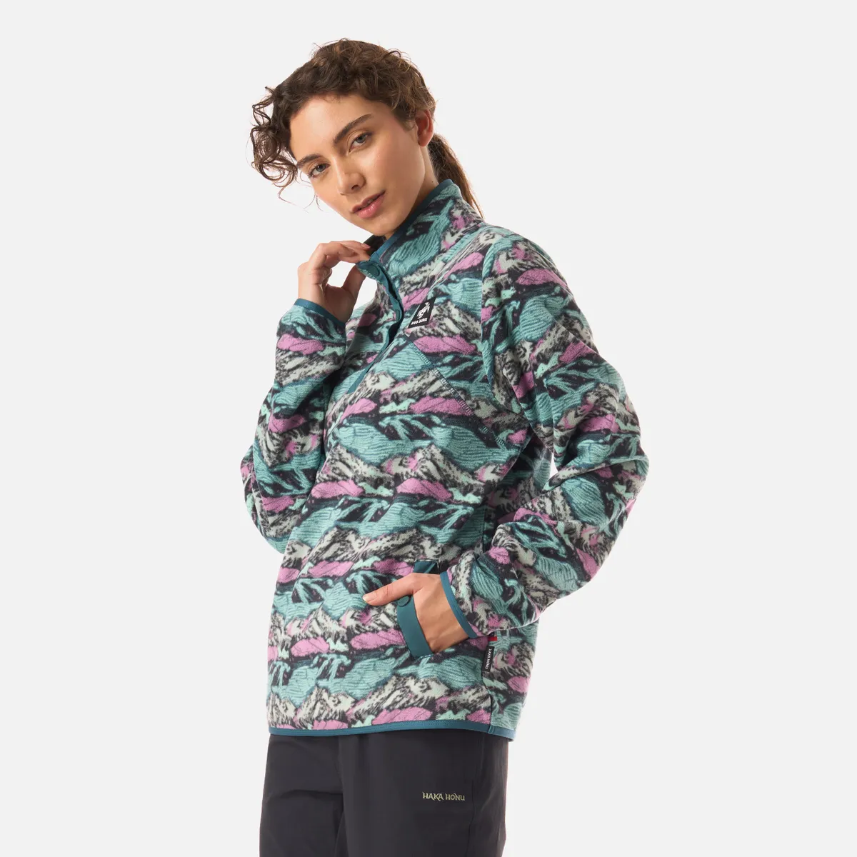 HAKA HONU - Polar Mujer Tokerau Print Petroleo Haka Honu