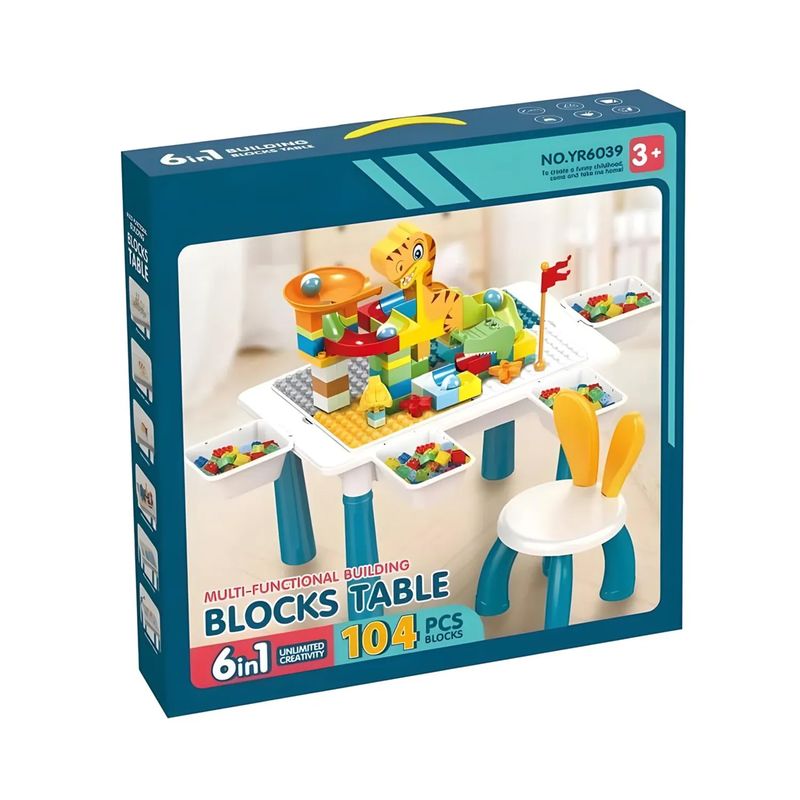 MOVI - MESA DE JUEGO Y 104 PIEZAS DE BLOQUES