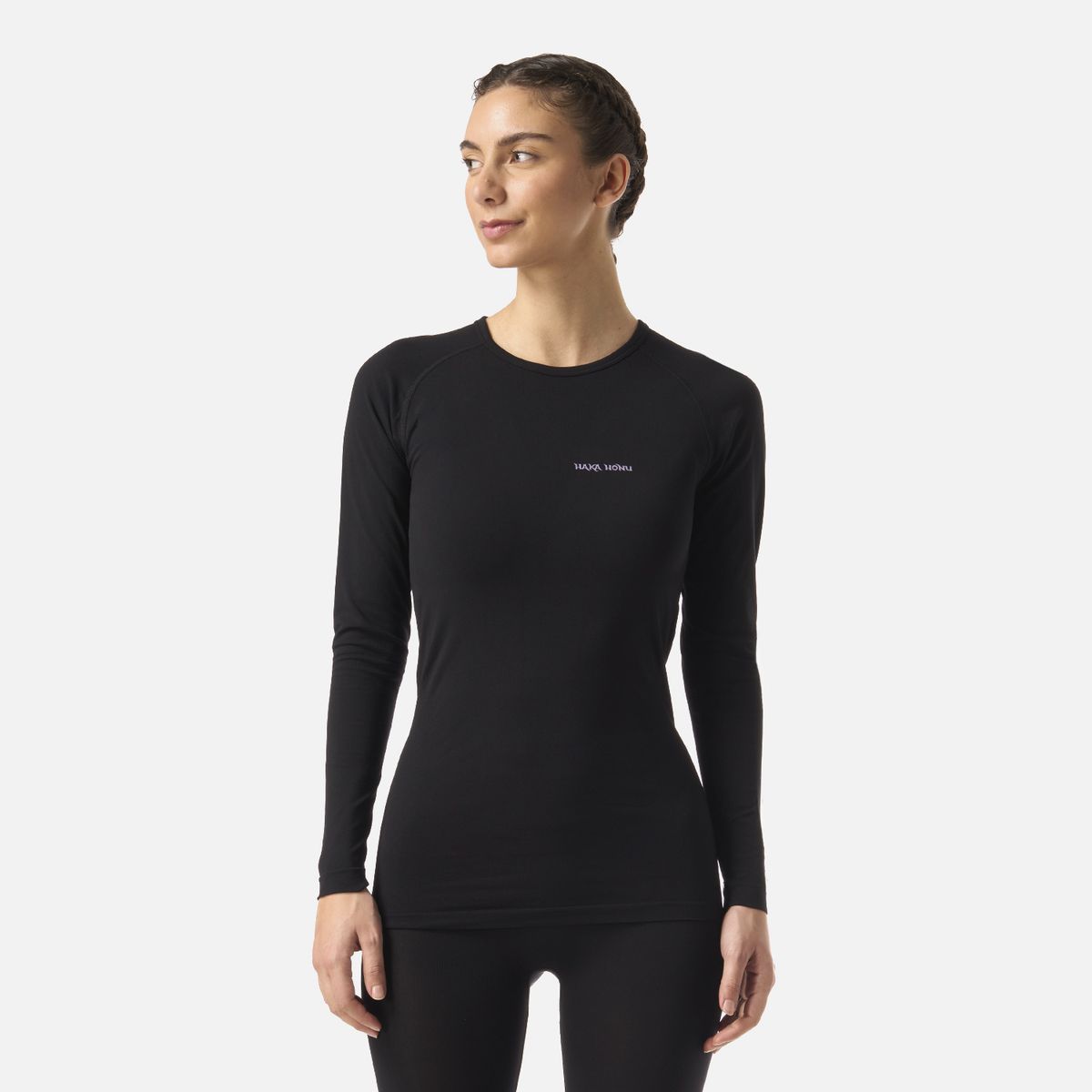 HAKA HONU - Primera Capa Mujer Puma Austral Top Negro Haka Honu