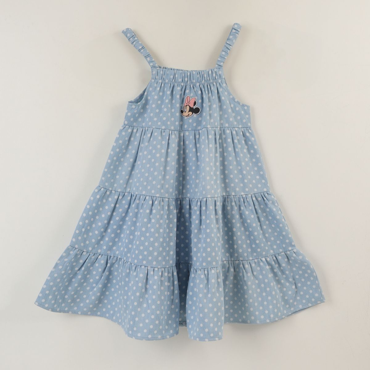 DISNEY - Vestido Sin Manga Niña Azul Print Minnie Disney