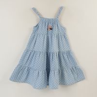 Vestido Sin Manga Niña Azul Print Minnie