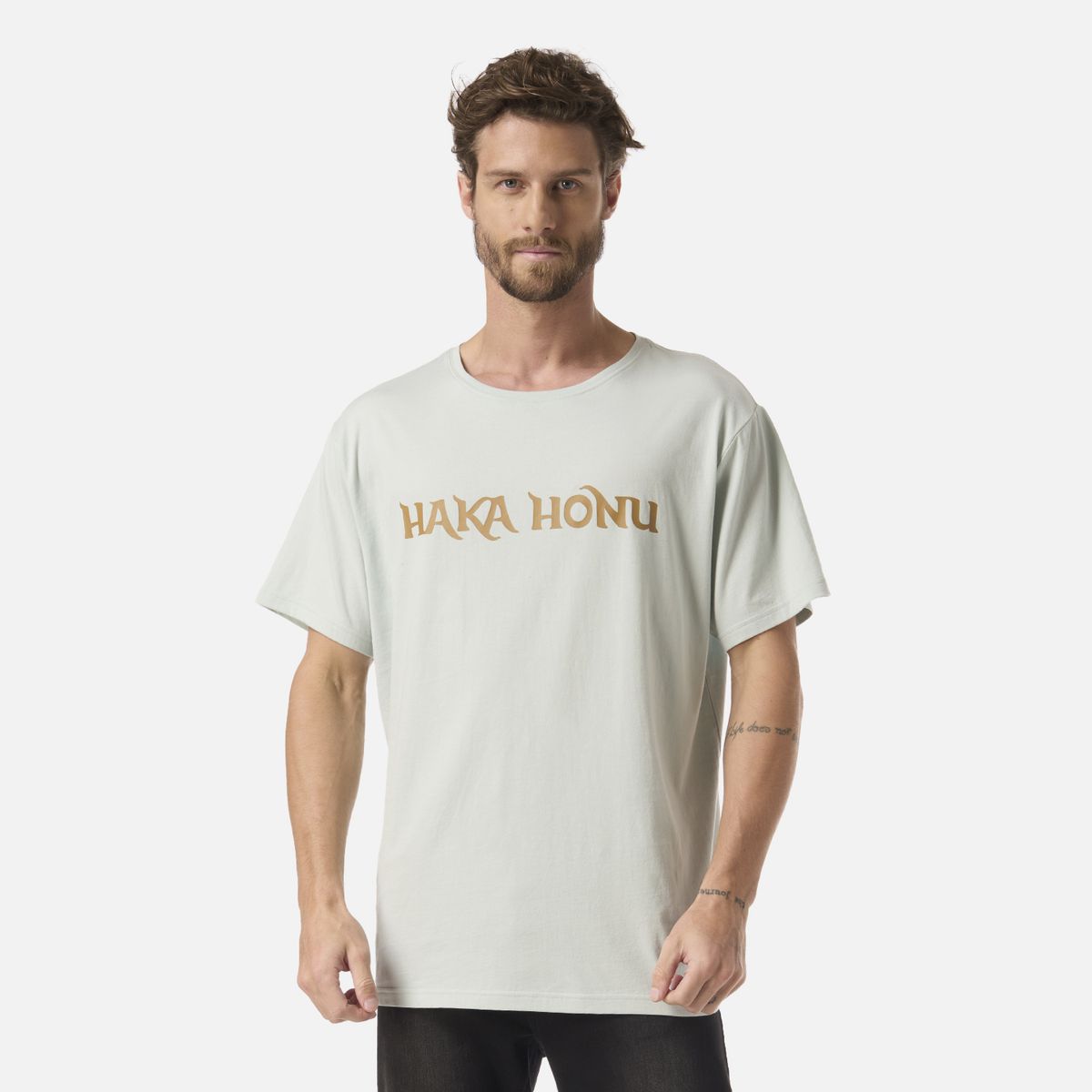 HAKA HONU - Polera Hombre Logo Celeste Haka Honu