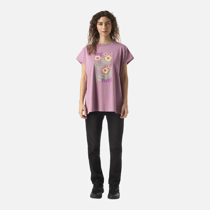 HAKA HONU - Polera Mujer Garza Lila Haka Honu