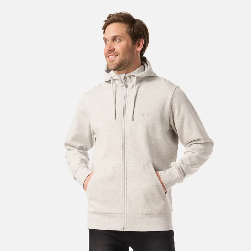 LIPPI - Polerón Hombre Ulmo Light Full Zip Hoody Sweatshirt Gris Melange Lippi