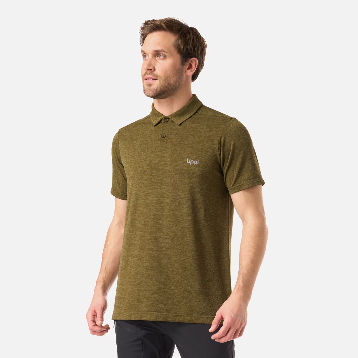 LIPPI - Polera Hombre B-Classic Seamless Polo Verde Musgo Lippi