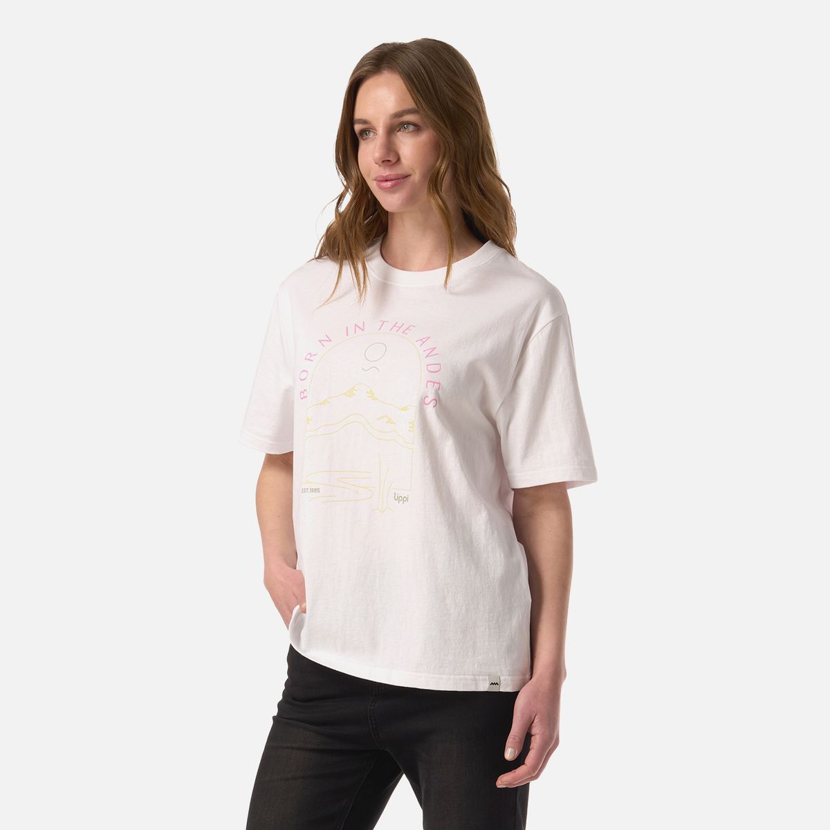 LIPPI - Polera Mujer Logo Lippi T-shirt Blanco Lippi
