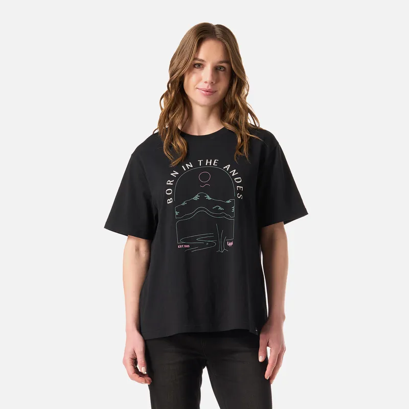 LIPPI - Polera Mujer Logo Lippi T-shirt Negro Lippi