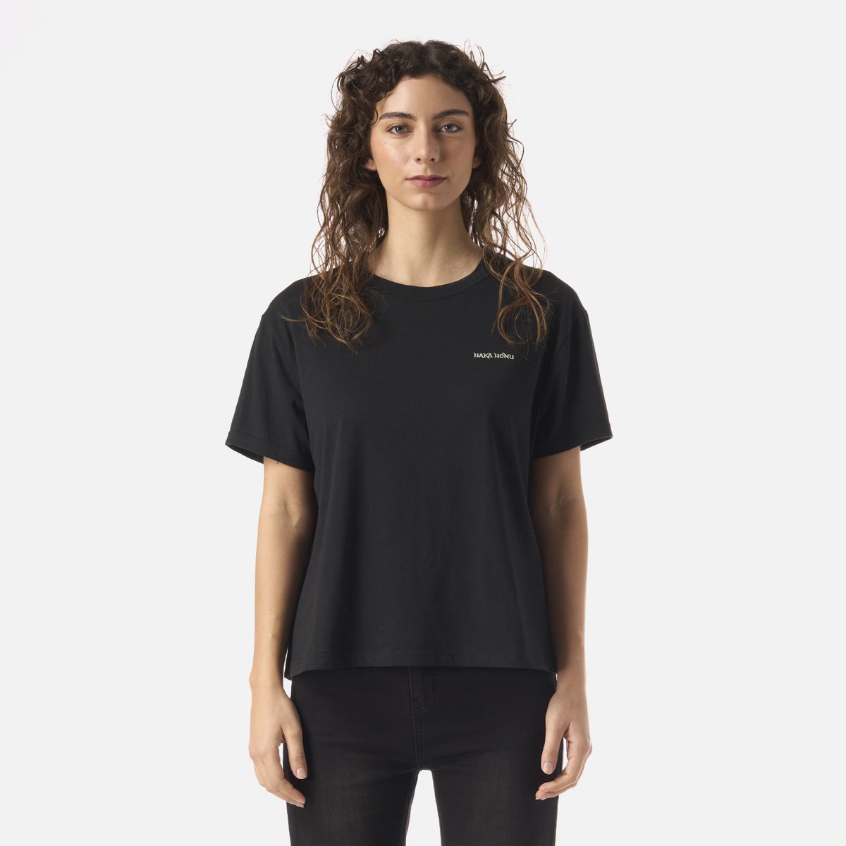 HAKA HONU - Polera Mujer Polo Negro Haka Honu