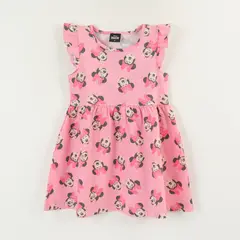 DISNEY - Vestido Sin Manga y Collet Niña Rosa Print Minnie