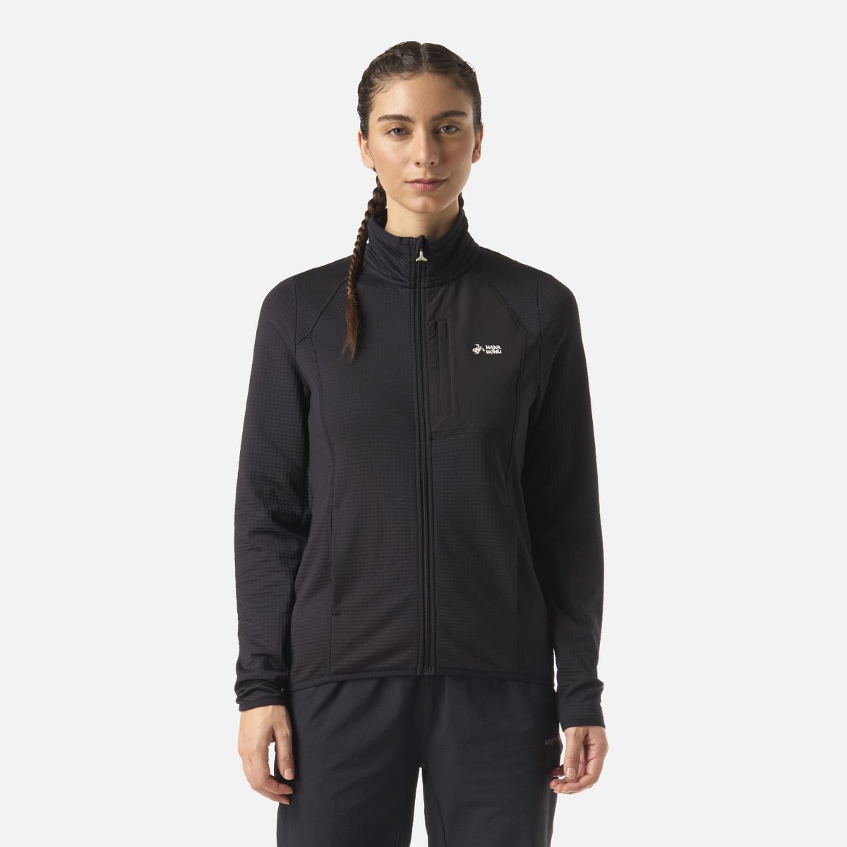 HAKA HONU - Polerón Mujer Taina Full Zip Negro Haka Honu