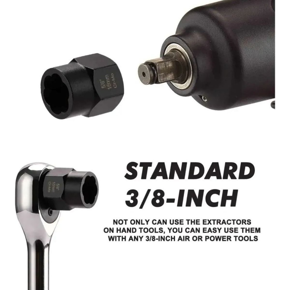 GENERICO - Set Dados Extractores Pernos Y Tuercas Rodadas 9 A 19mm