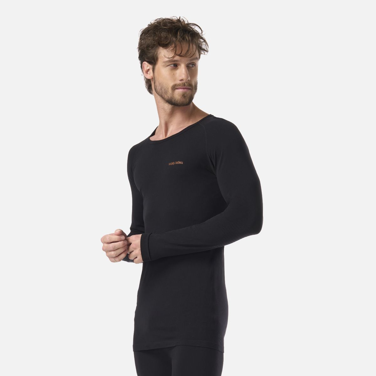 HAKA HONU - Primera Capa Hombre Puma Austral Top Negro Haka Honu