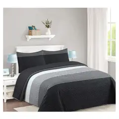 COMPRAPO - Cubrecama Quilt Liviano King Grafitos + 2 Fundas 50x70 Cm