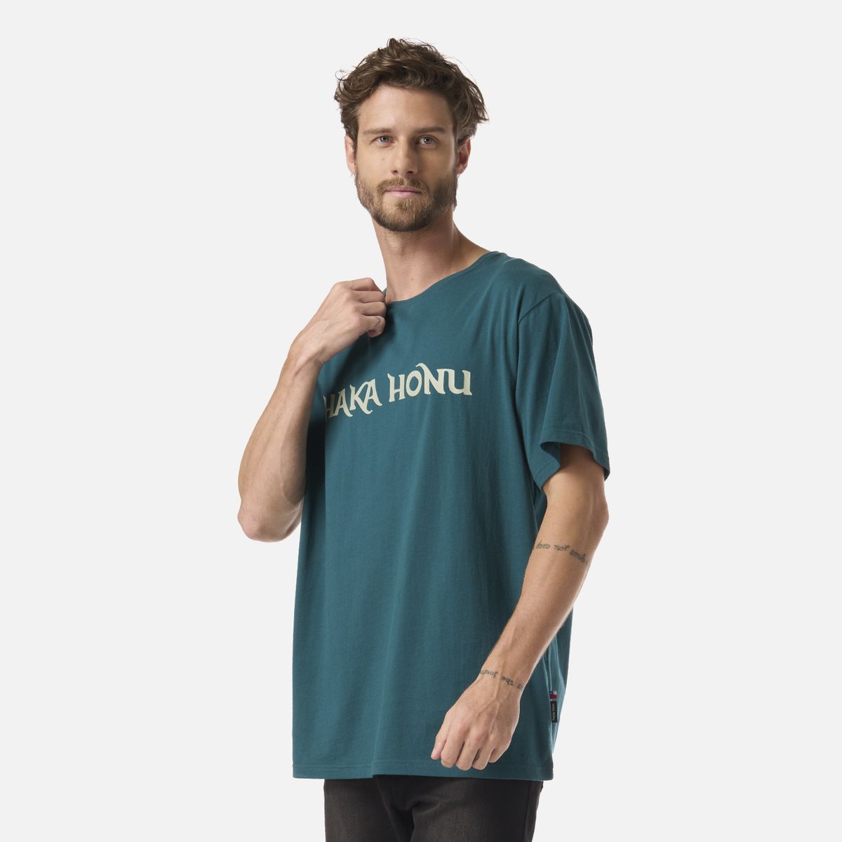 HAKA HONU - Polera Hombre Logo Petroleo Haka Honu