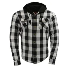 MILWAUKEE LEATHER - - Chaqueta cProtecciones BlancoNegro