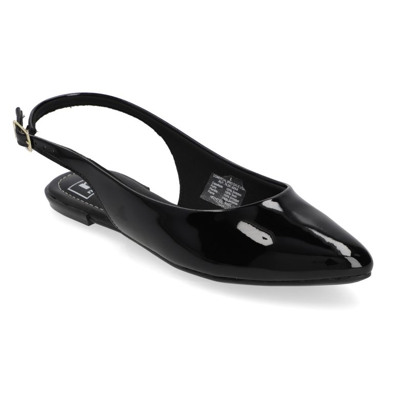 Zapato Plano Mujer Negro