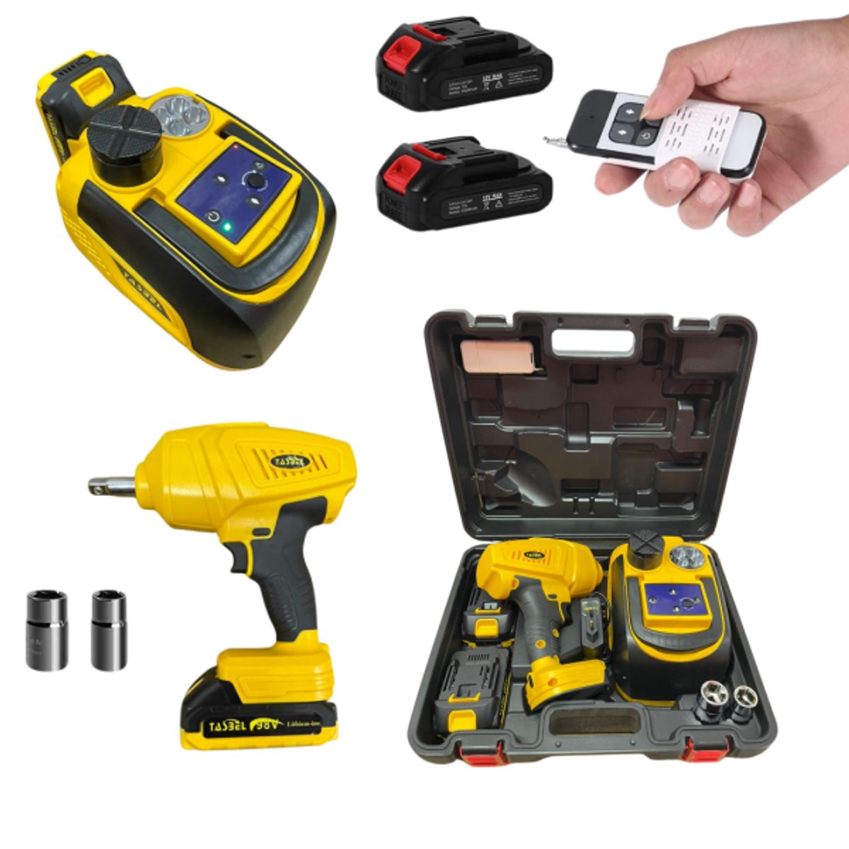 MOVI - KIT DE GATA HIDRAULICO 5 TONELADAS + LLAVE DE IMPACTO