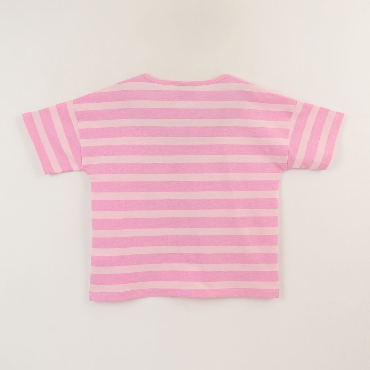 HELLO KITTY - Polera Manga Corta Niña Rosado Rayas Hello Kitty