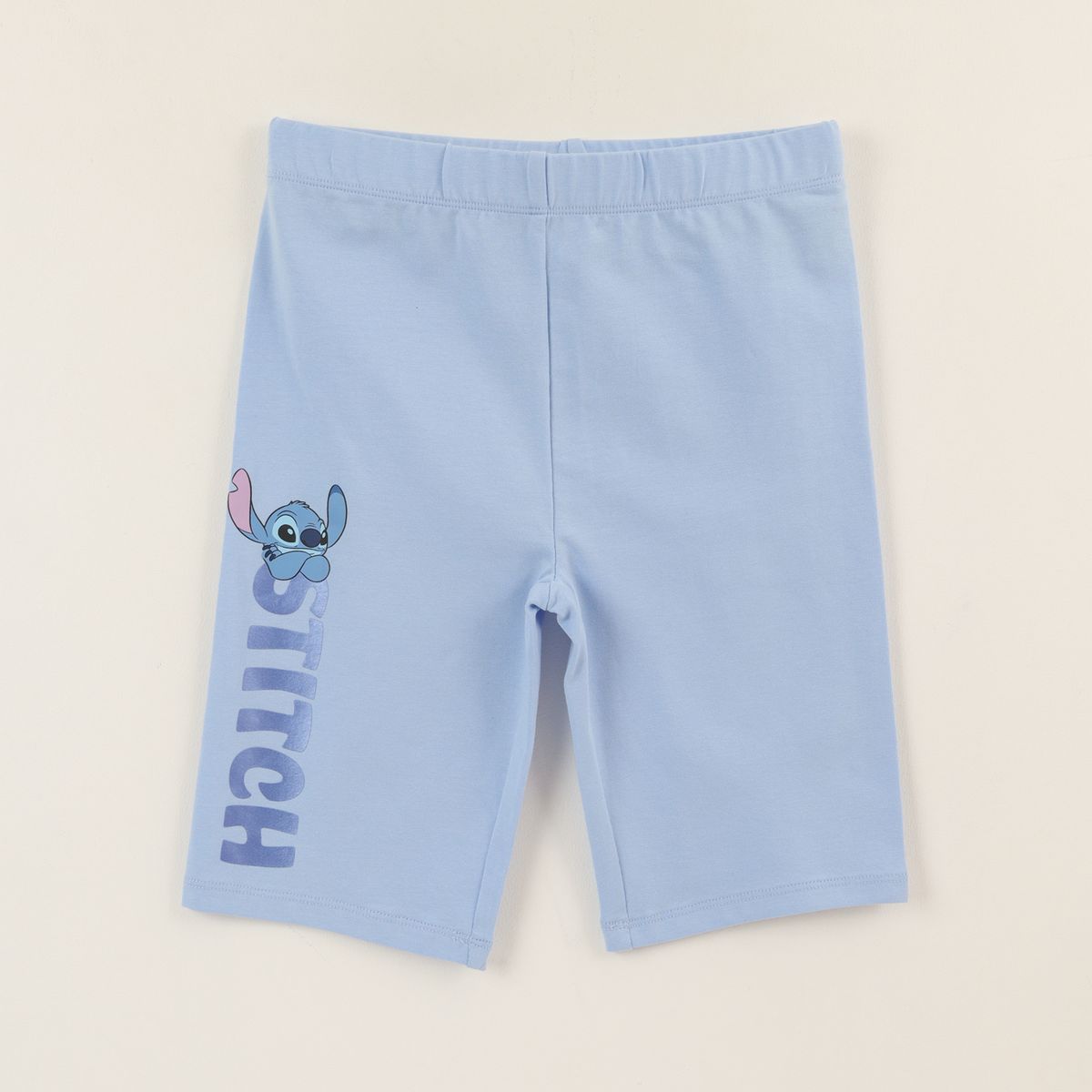 DISNEY - Calza Niña Biker Denim Celeste Lilo & Stitch Disney
