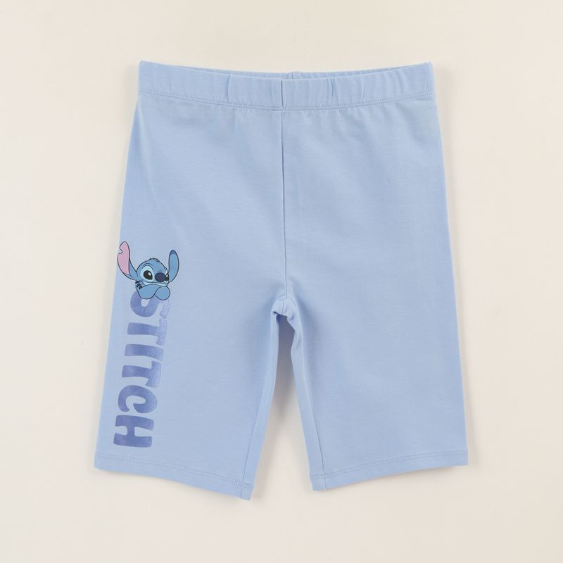 DISNEY - Calza Niña Biker Denim Celeste Lilo & Stitch Disney
