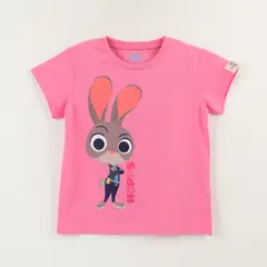DISNEY - Polera Manga Corta Niña Rosado Juddy Hopps Zootopia
