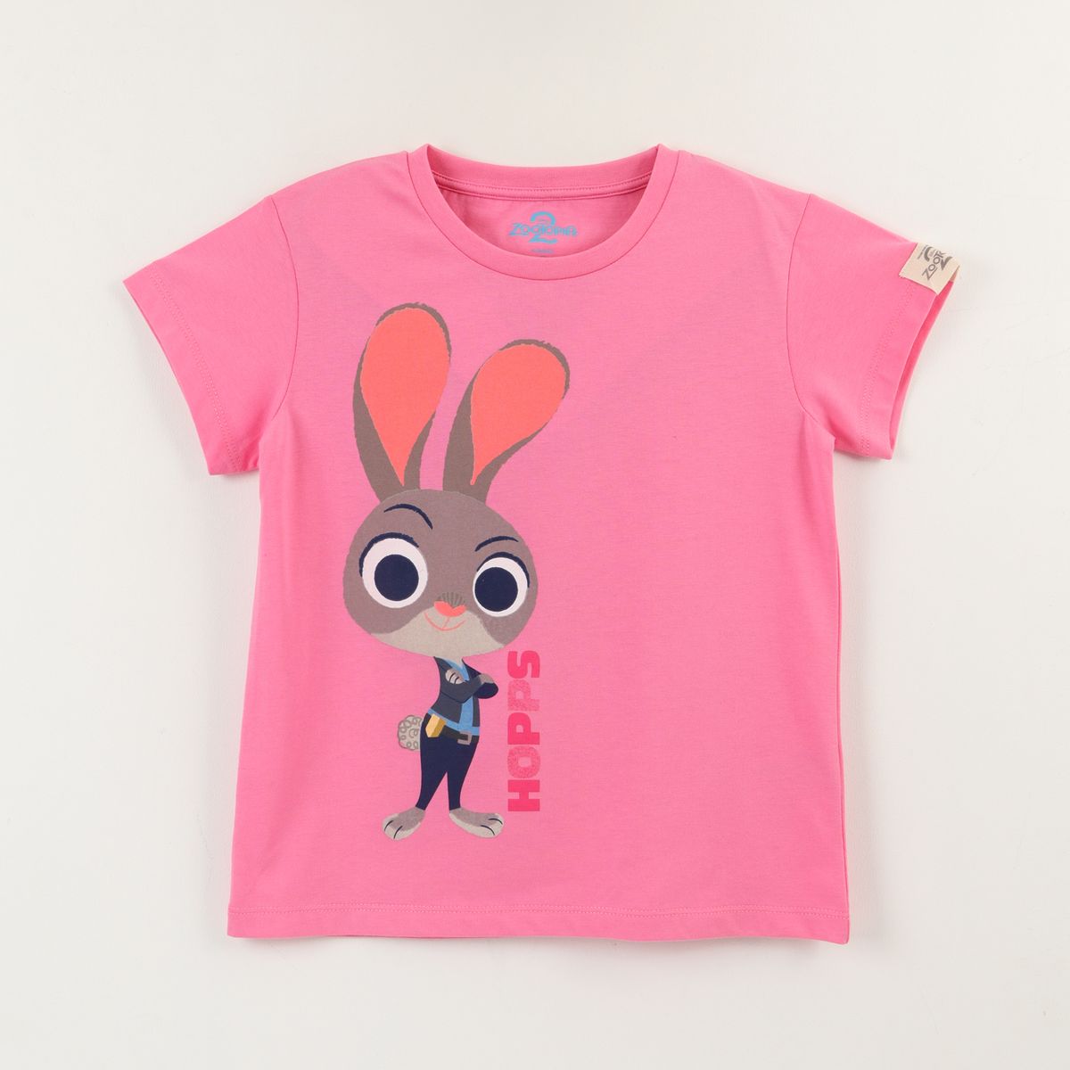 DISNEY - Polera Manga Corta Niña Rosado Juddy Hopps Zootopia Disney