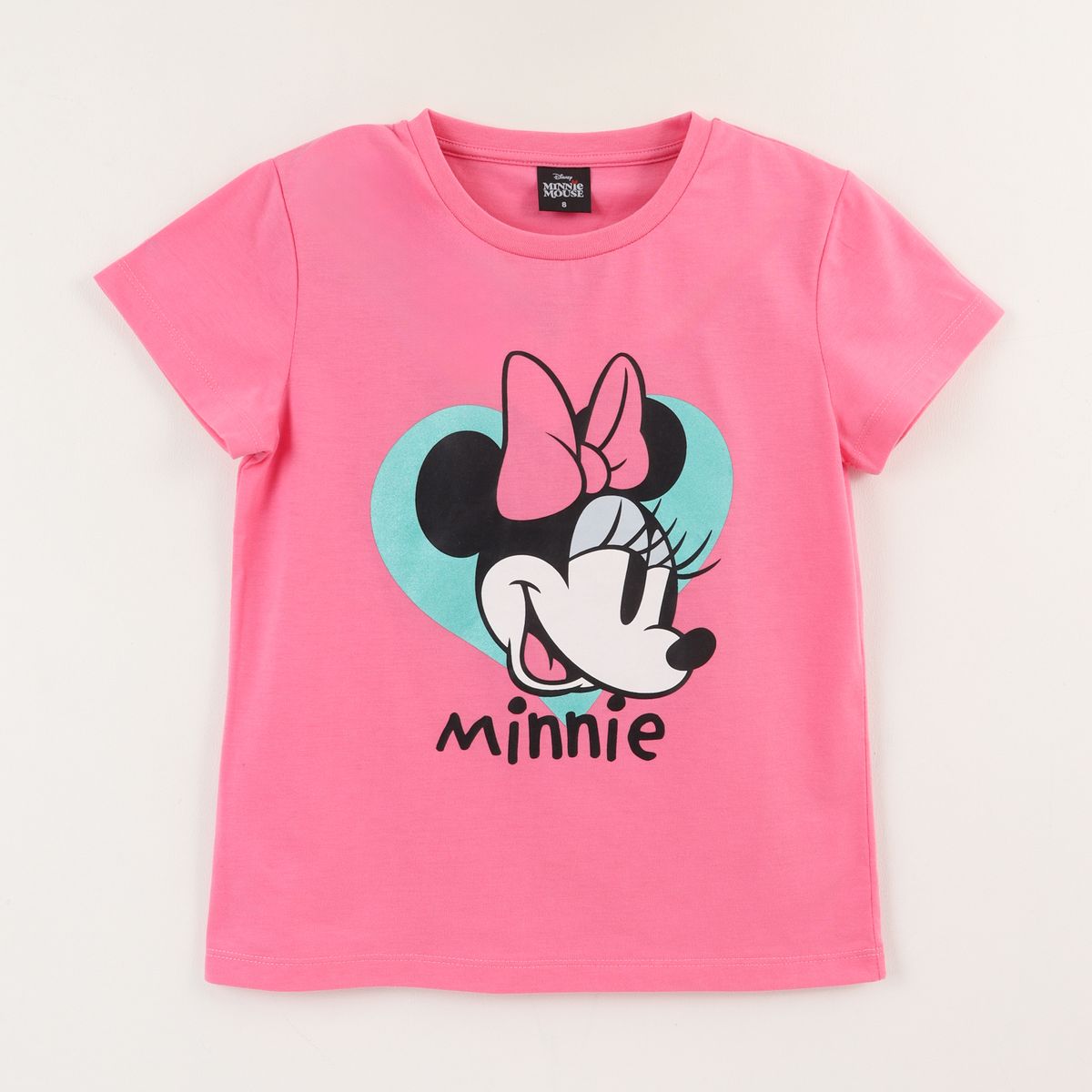 DISNEY - Polera Manga Corta Niña Rosado Minnie Mouse Disney
