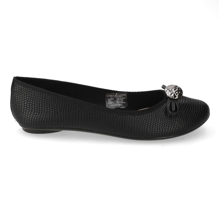 Zapato Plano Mujer Negro