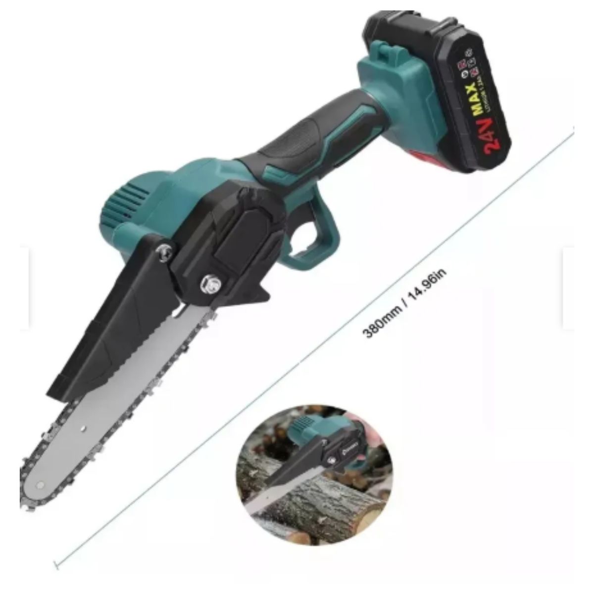 GENERICO - MOTOSIERRA PORTATIL RECARGABLE DOBLE BATERIA