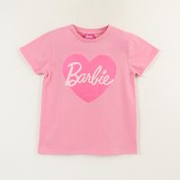 Polera Manga Corta Niña Rosado Logo