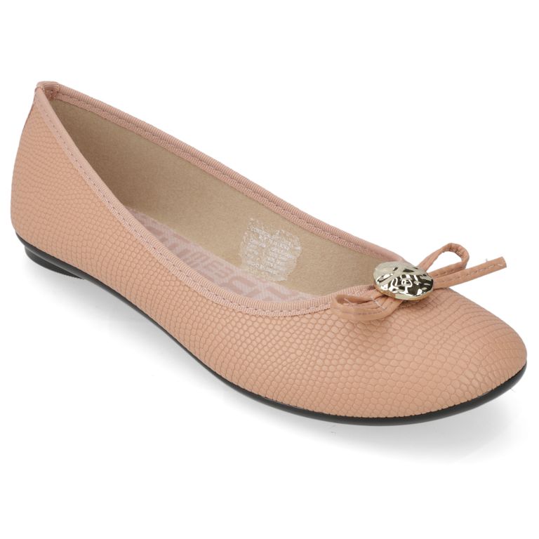 Zapato Plano Mujer Beige
