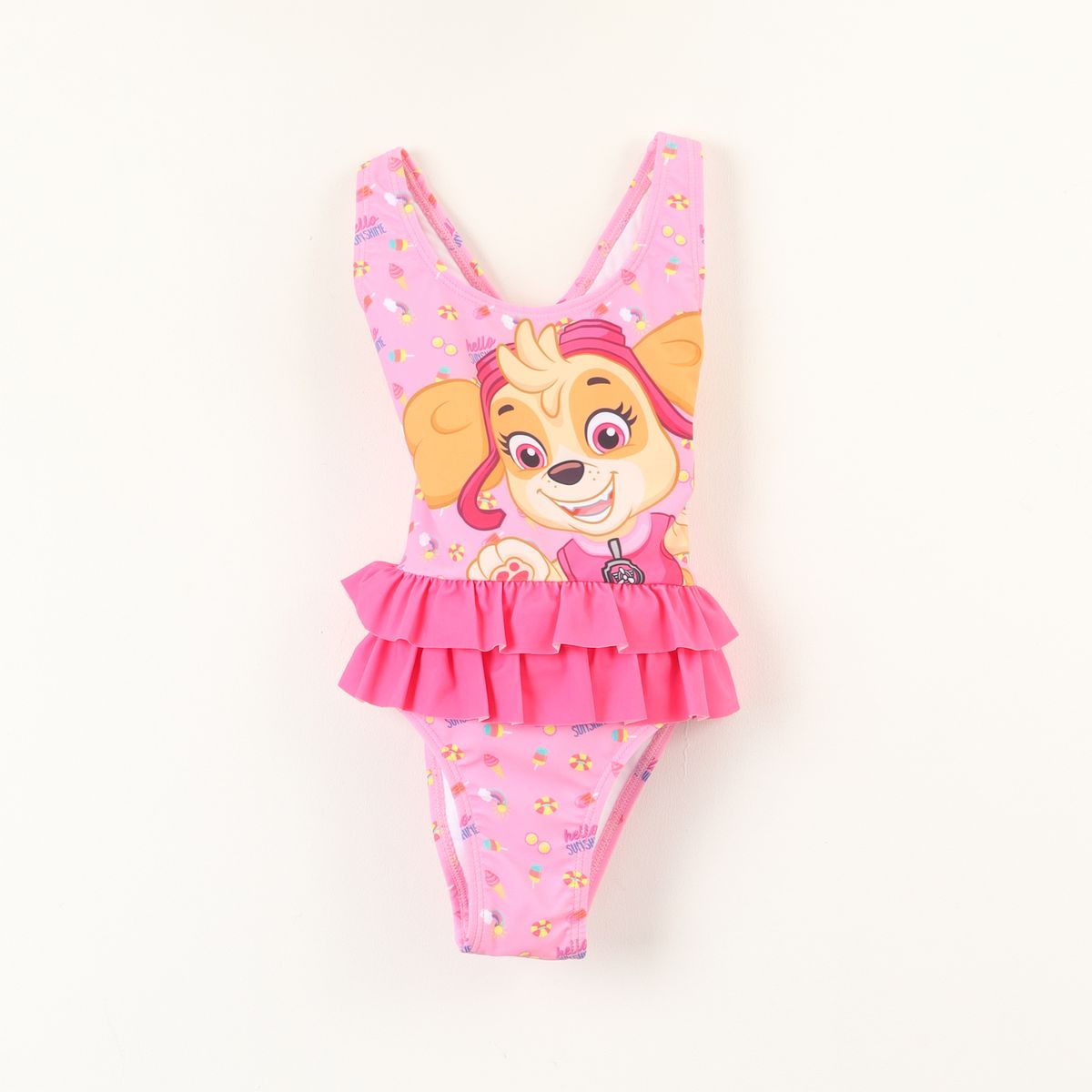 PAW PATROL - Traje de Baño Tull Niña Rosado Skye Paw Patrol