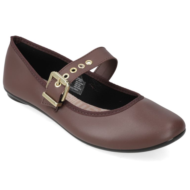 Zapato Plano Mujer Café