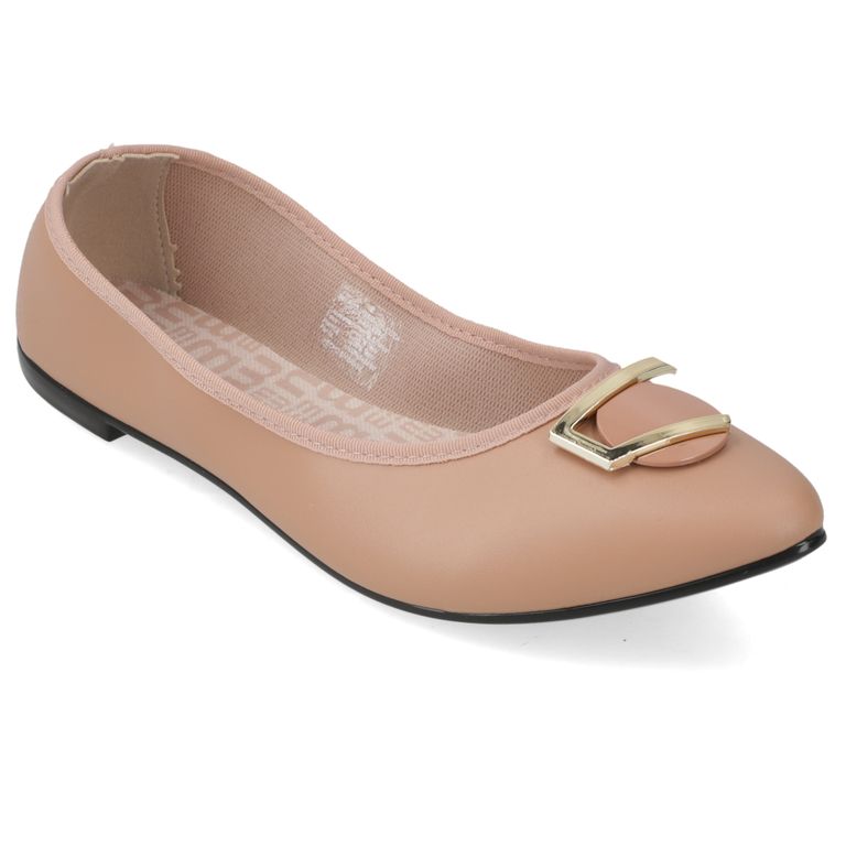 Zapato Plano Mujer Beige