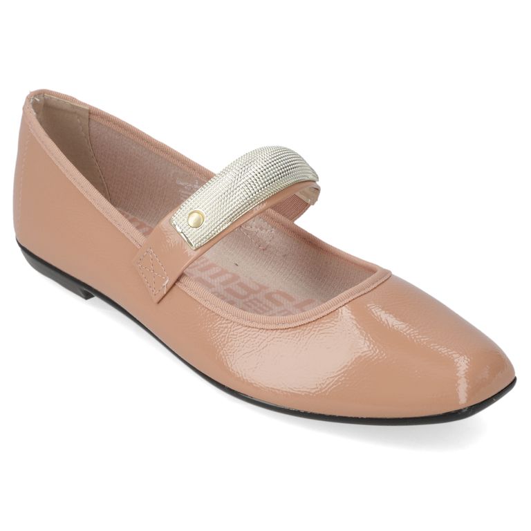 Zapato Plano Mujer Beige