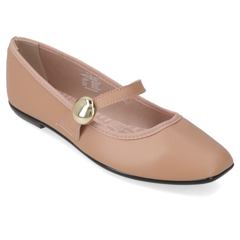 Zapato Plano Mujer Beige
