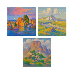 GENERICO - Set Pintura Por Números X3 - Sandzén 20x20