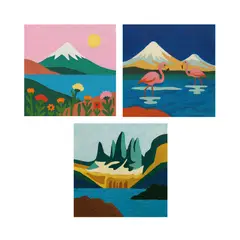 GENERICO - Set Pintura Por Números X3 - Parques Chile II 20x20