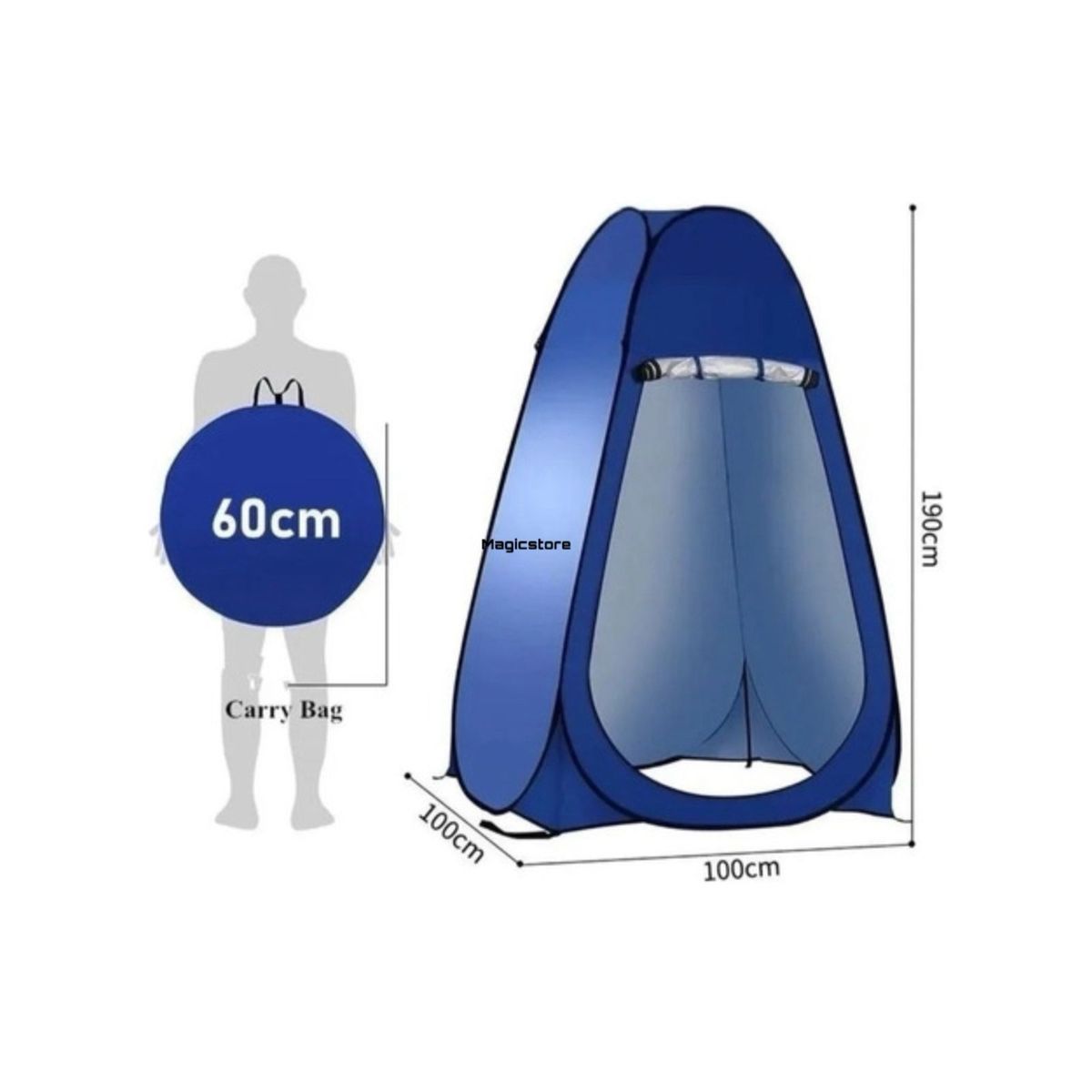 GENERICO - Carpa Caseta Ducha Baño Vestidor 2 Personas Pro/uv ventana